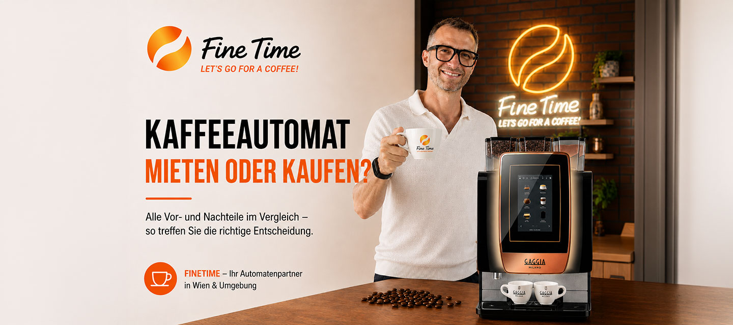 Kaffeeautomat mieten oder kaufen? Vergleich für Firmen | FineTime